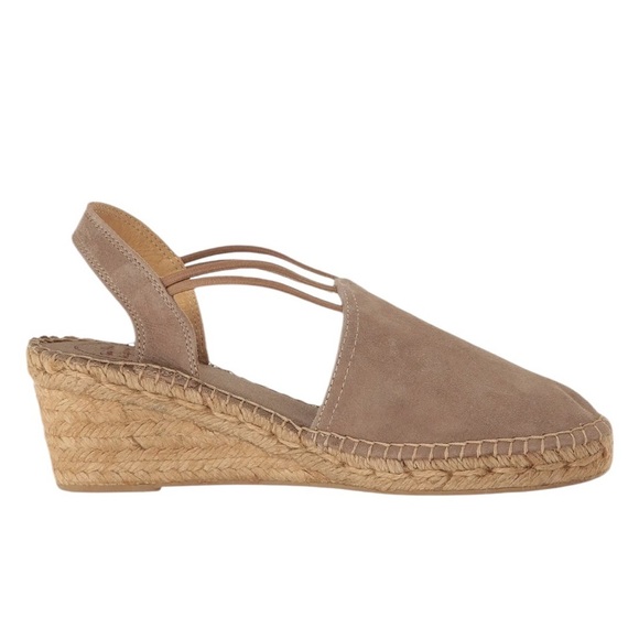 Toni Pons Espadrille Tremp Taupe Wedge Sandals Taupe Size 10 NWT - Picture 2 of 13